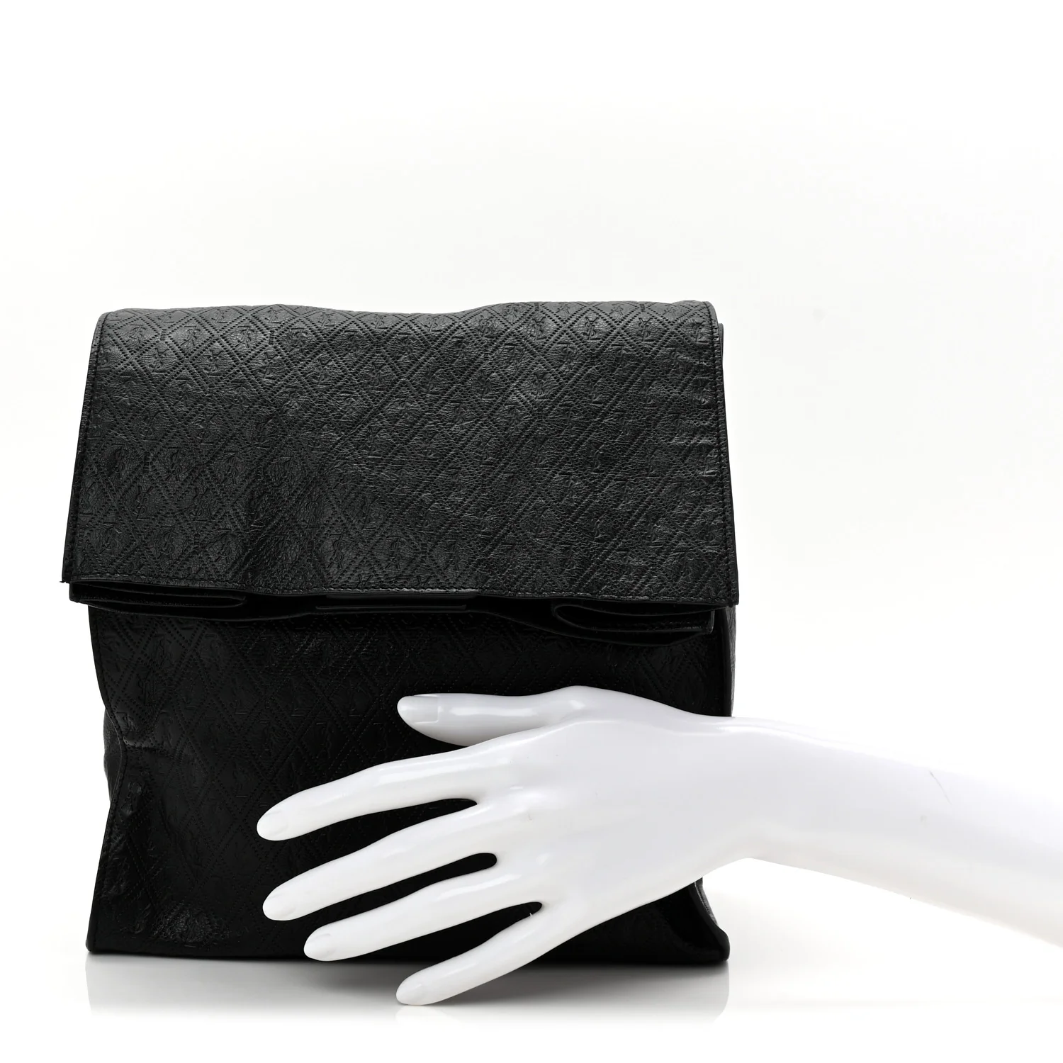 Calfskin Monogram Deli Paper Bag  Vintage Black
