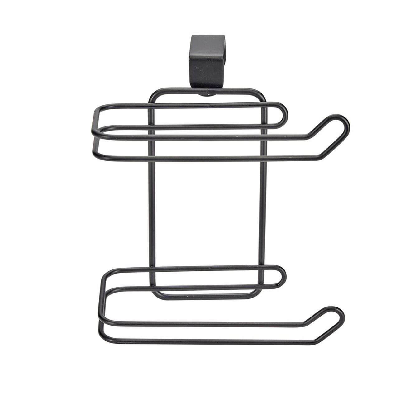 Étagère de cuisine murale en métal noir 20x16,5xH11cm