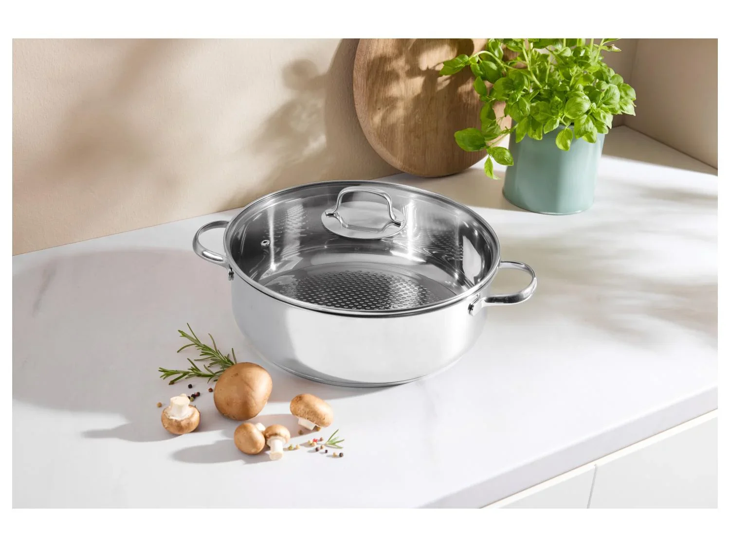 SILVERCREST Casserole en acier inoxydable,  28 cm
