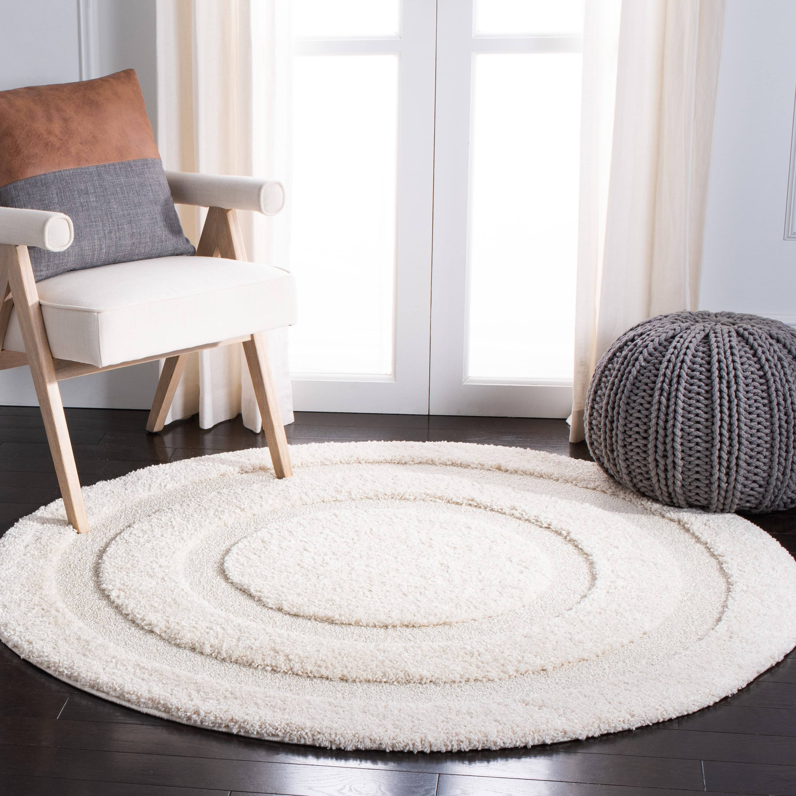 Safavieh Florida Mason Bordered Shag Area Rug, Cream