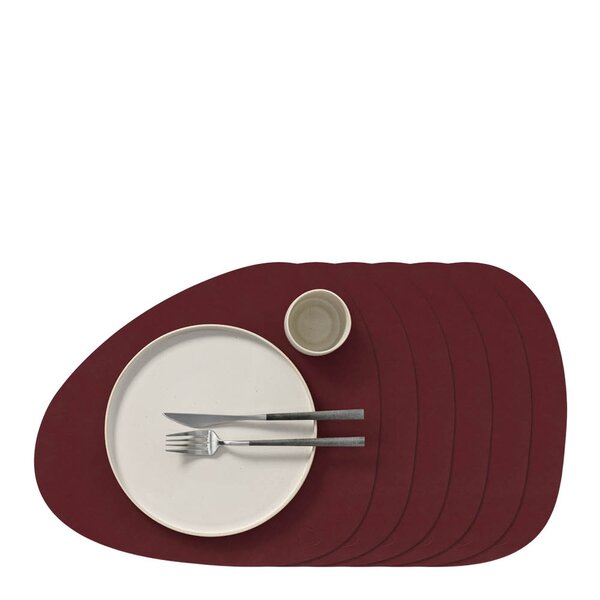 Nupo Curve bordbrikke 37x44 cm 6 stk Burgundy
