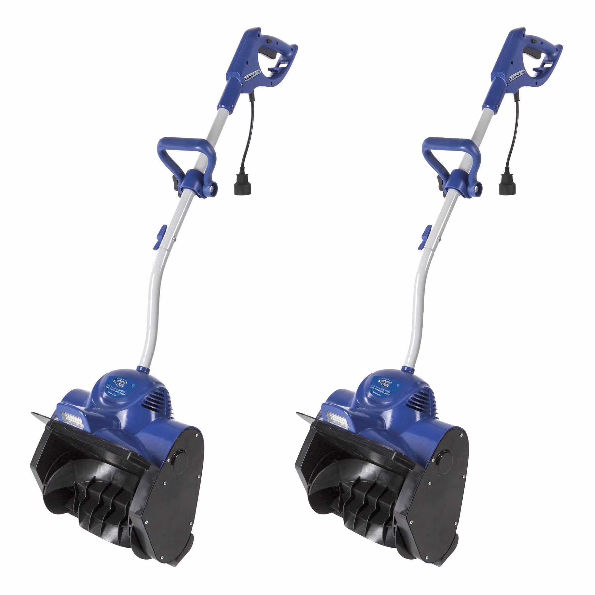 11 Inch 10 Amp Motor Corded Electric Snow Shovel w Headlights (2 Pack)