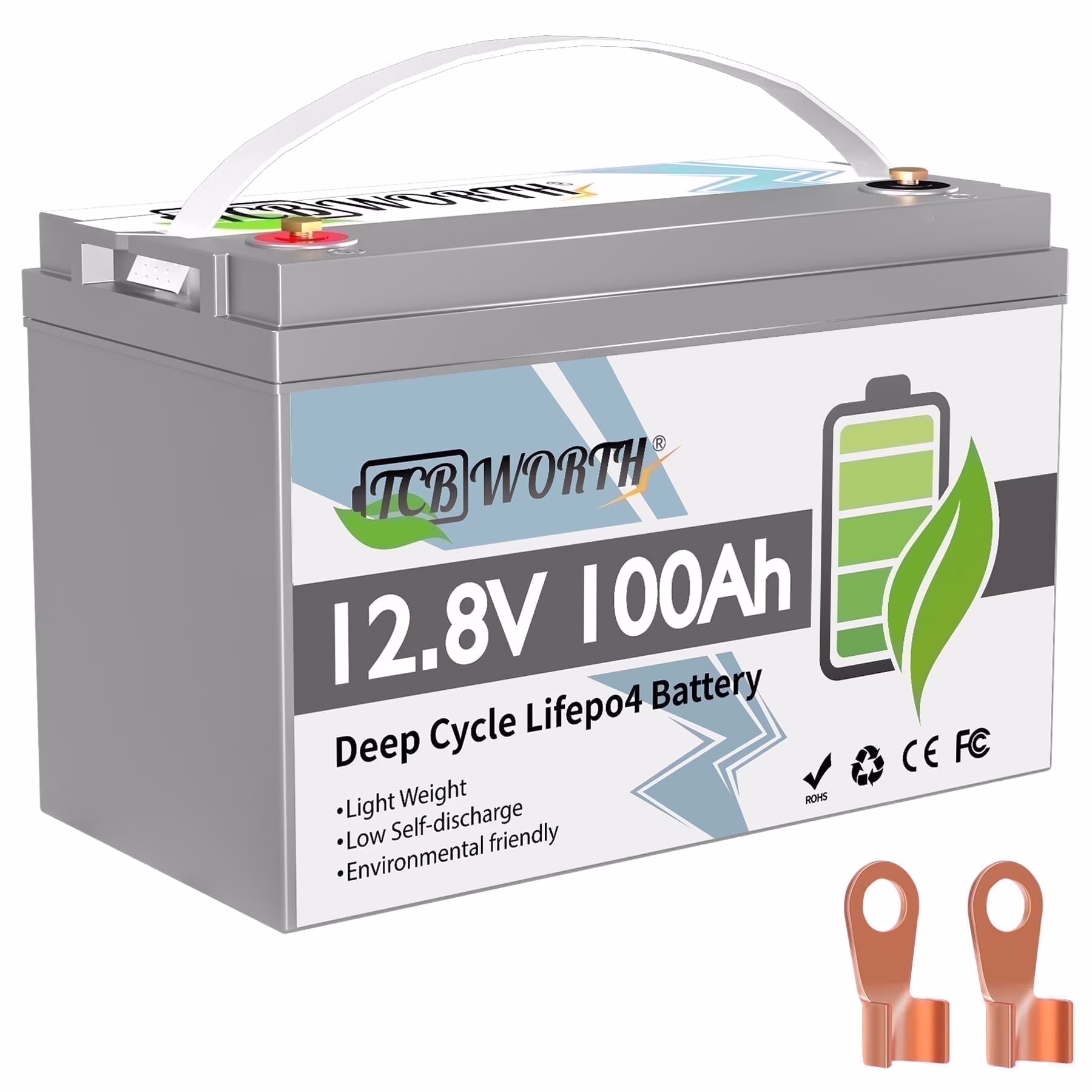 12V 100Ah LiFePO4 Lithium Battery,100A BMS, BCI Group 31 Battery for RV,Solar,Marine,Camping,Trolling Motor,off-Grid,Backup Power,Motorhome,15000+Deep Cycles