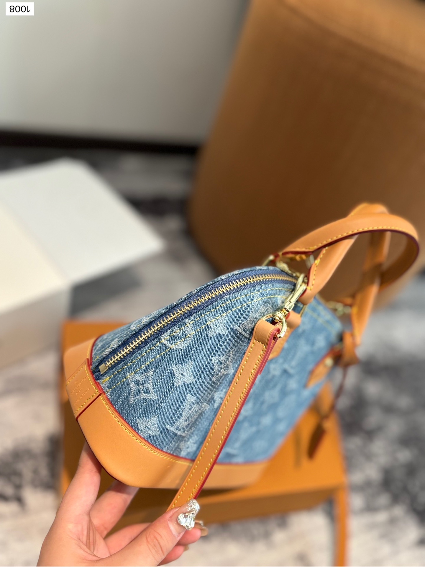 Louis alma bb Retiro denim bag size: 24??18cm
