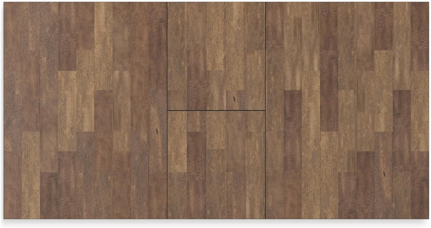 Signature Design by Ashley Wildenauer Farmhouse Dining Extension Table, Dark Brown & Black