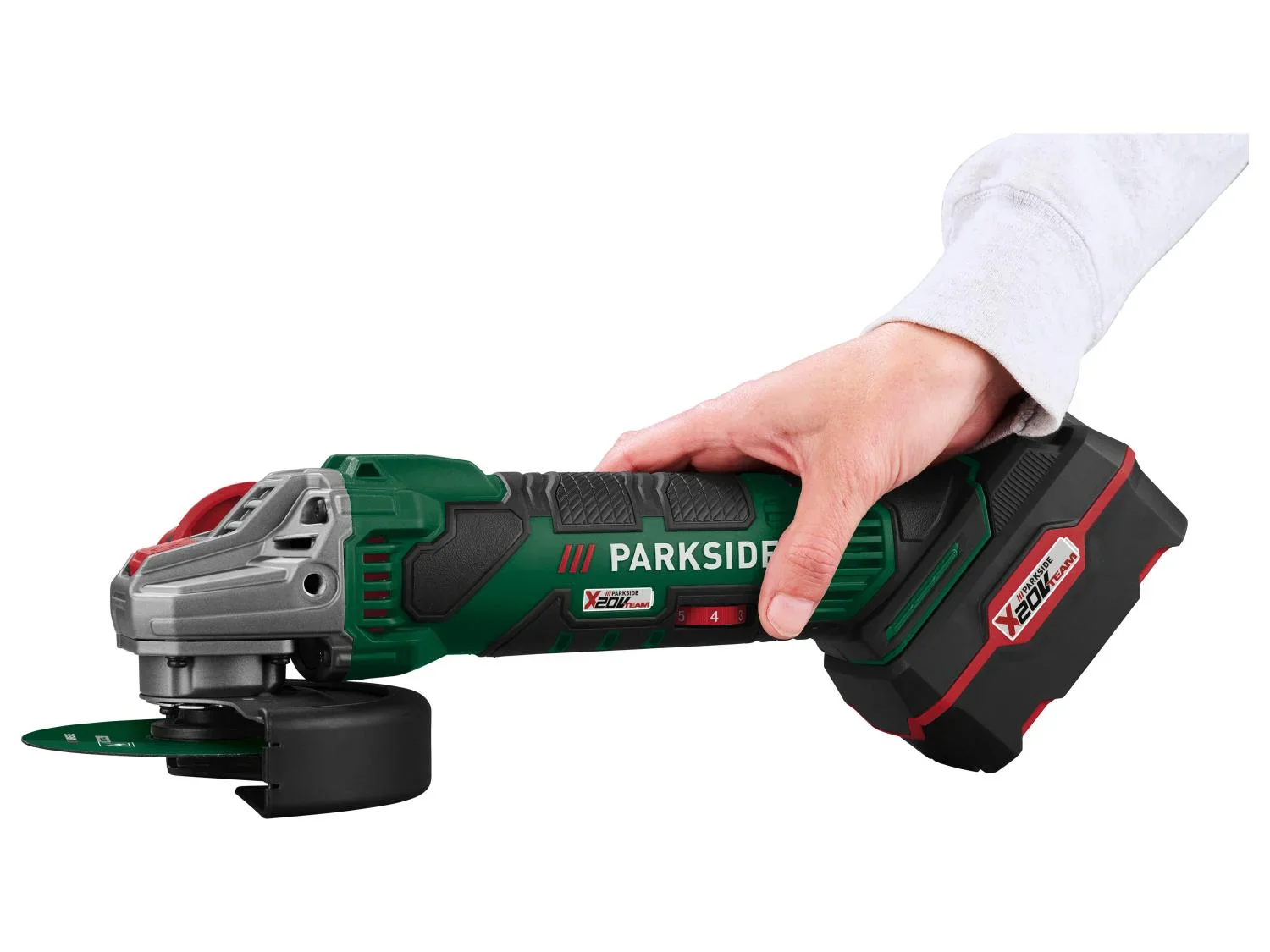 PARKSIDE Set meuleuse d'angle sans fil PWSA 20-Li D4 + batterie + chargeur, 20 V