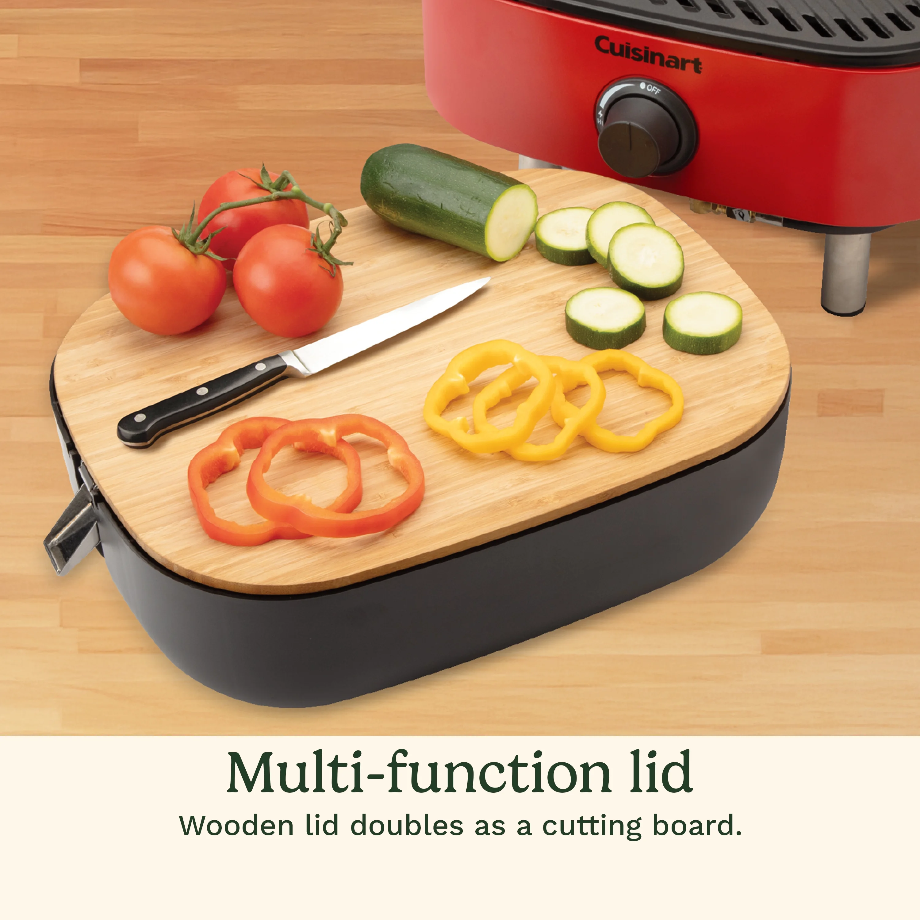 Venture? Portable Gas Grill, Small Camping Grill with Cutting Board and Handle - Image 4
