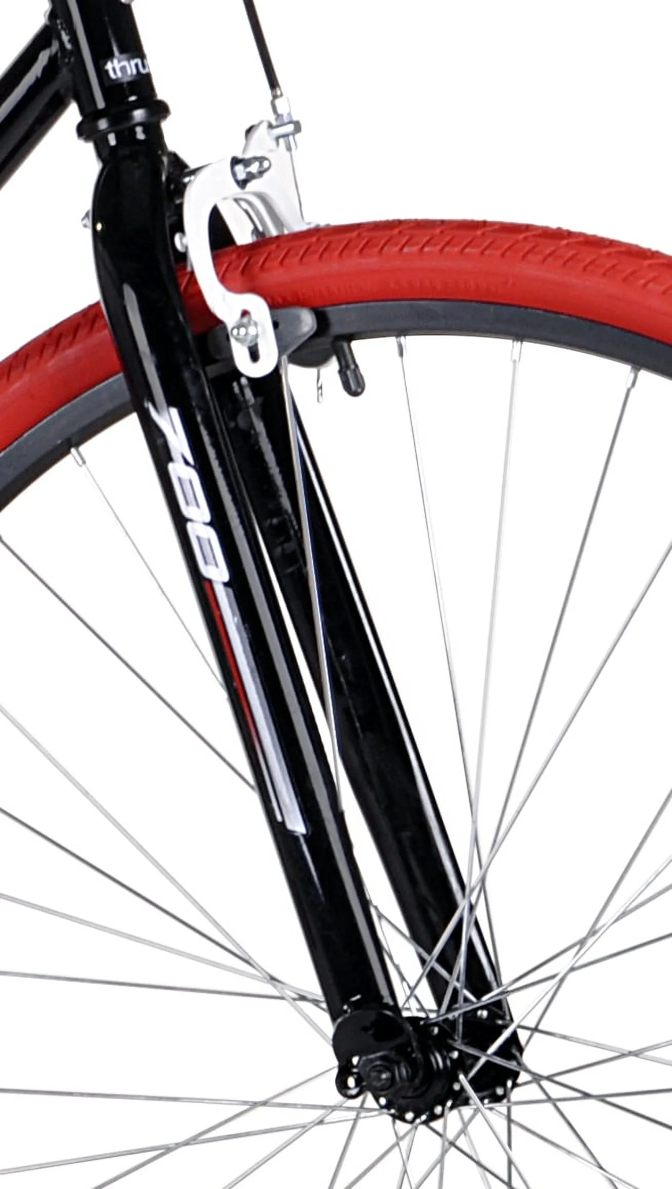 700c Fixie Men's Bike, Adult, Ages 13 and Up, Black/Red(Black) - Image 6