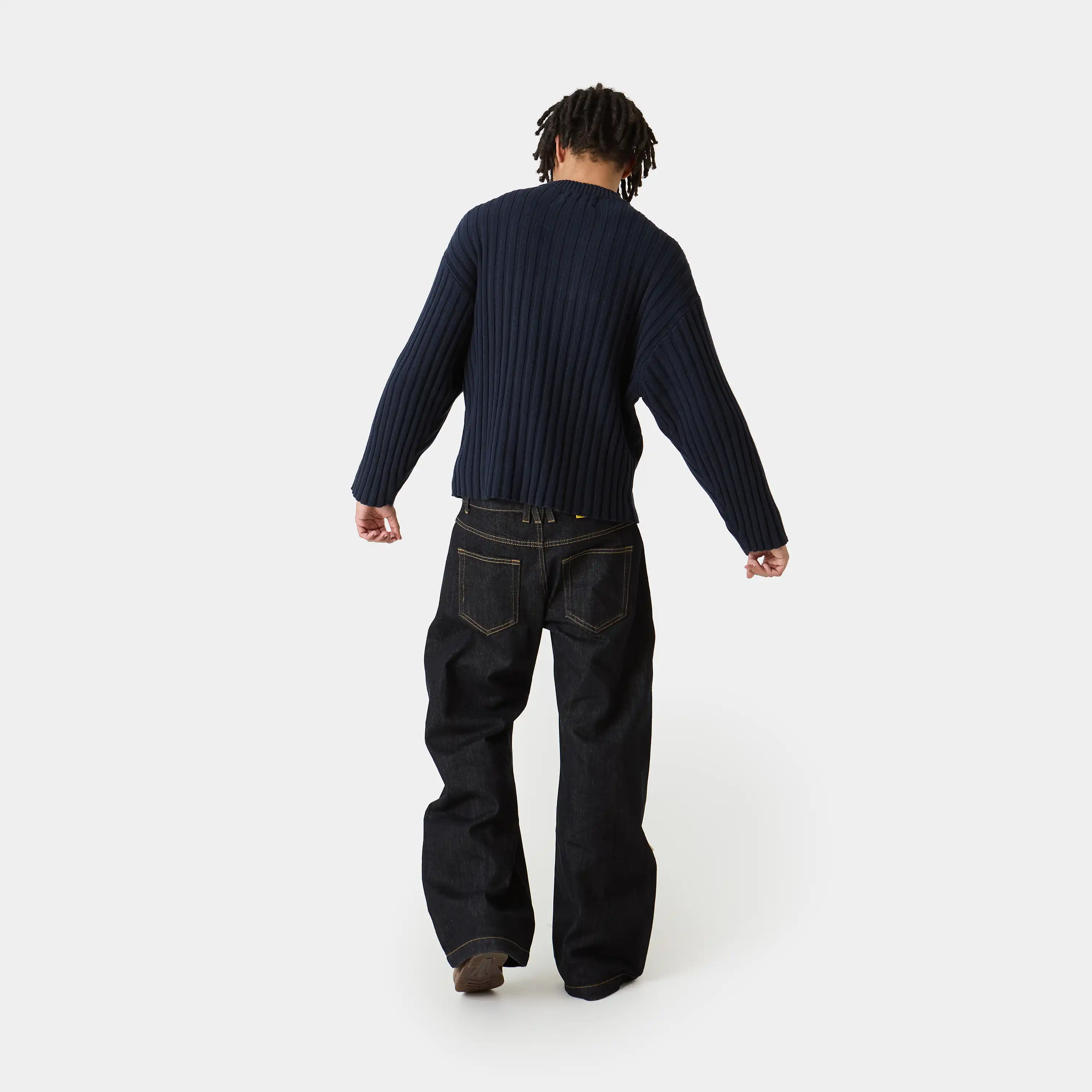 Tube Navy Knit Sweater