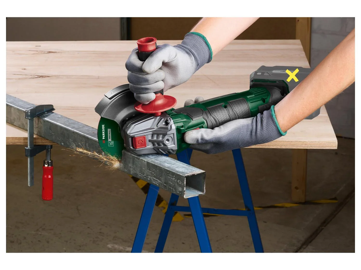 PARKSIDE Meuleuse dangle sans fil PWSA 20-Li G4, 125 mm, 20 V