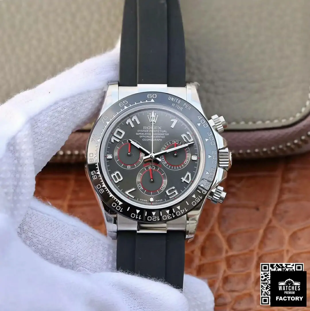 Rolex Daytona Cosmograph 40MM JH Factory Black Rubber Strap