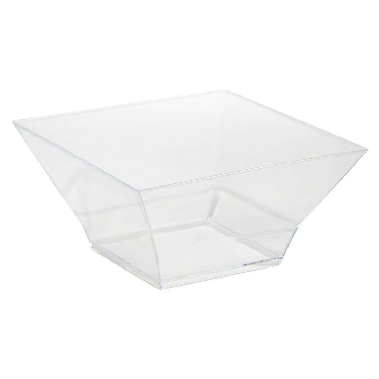 Bol plastique carré transparent 12,4x12,4xH6,4 cm x12