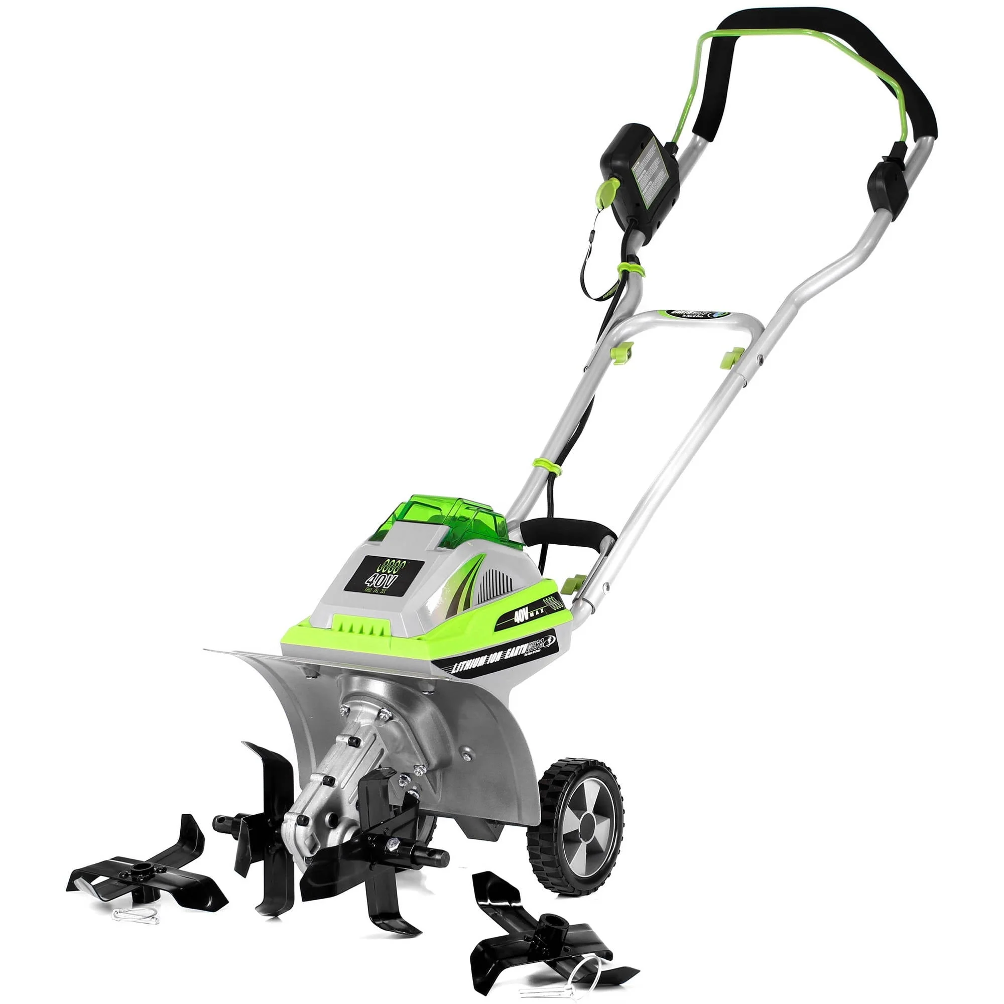 Earthwise TC70040 11 - Inch 40 Volt Lithium Ion Cordless Electric Tiller/Cultivator with Adjustable Tines