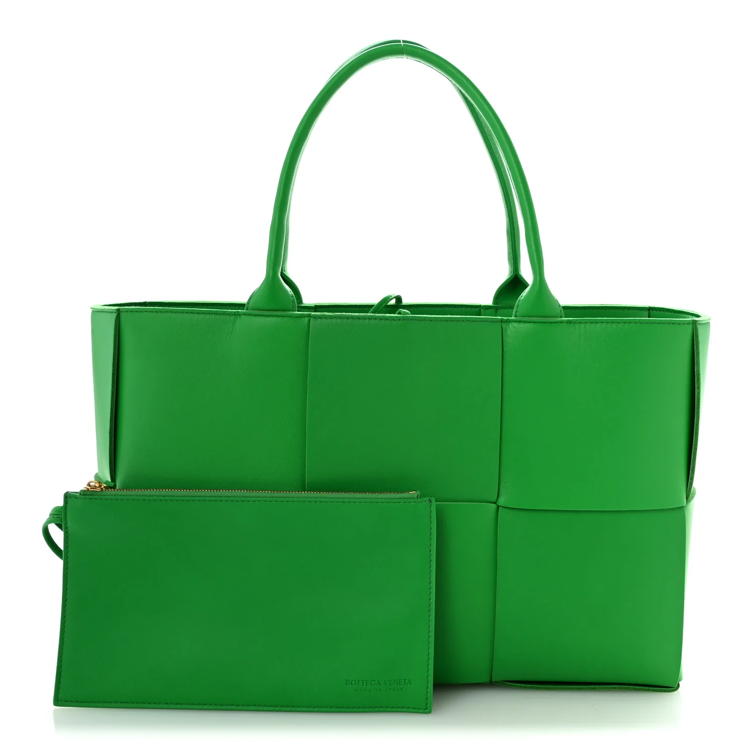 Nappa Maxi Intrecciato Medium Arco Tote Parakeet