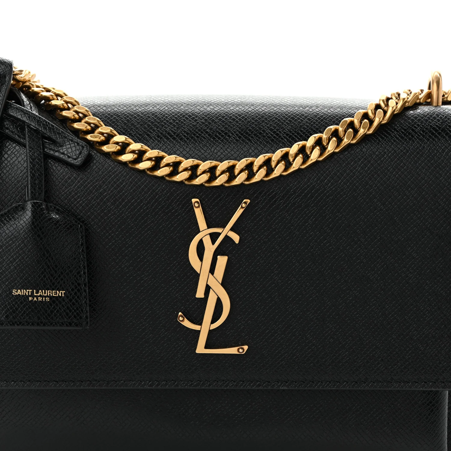 Coated Bark Calfskin Medium Monogram Sunset Black