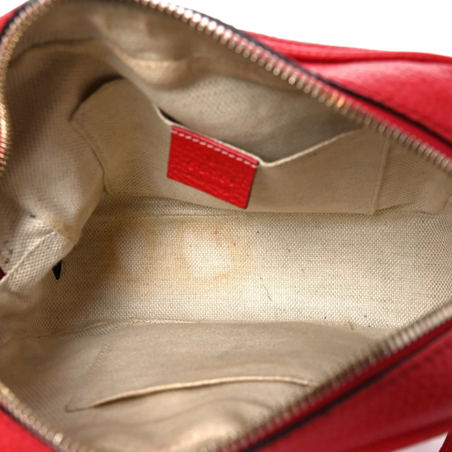 Pebbled Calfskin Small Soho Disco Bag Vibrant Red