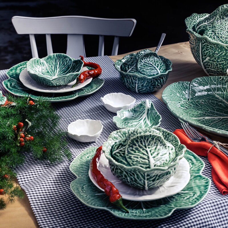 Cabbage skål 7x9 cm 10 cl kålblad grønn
