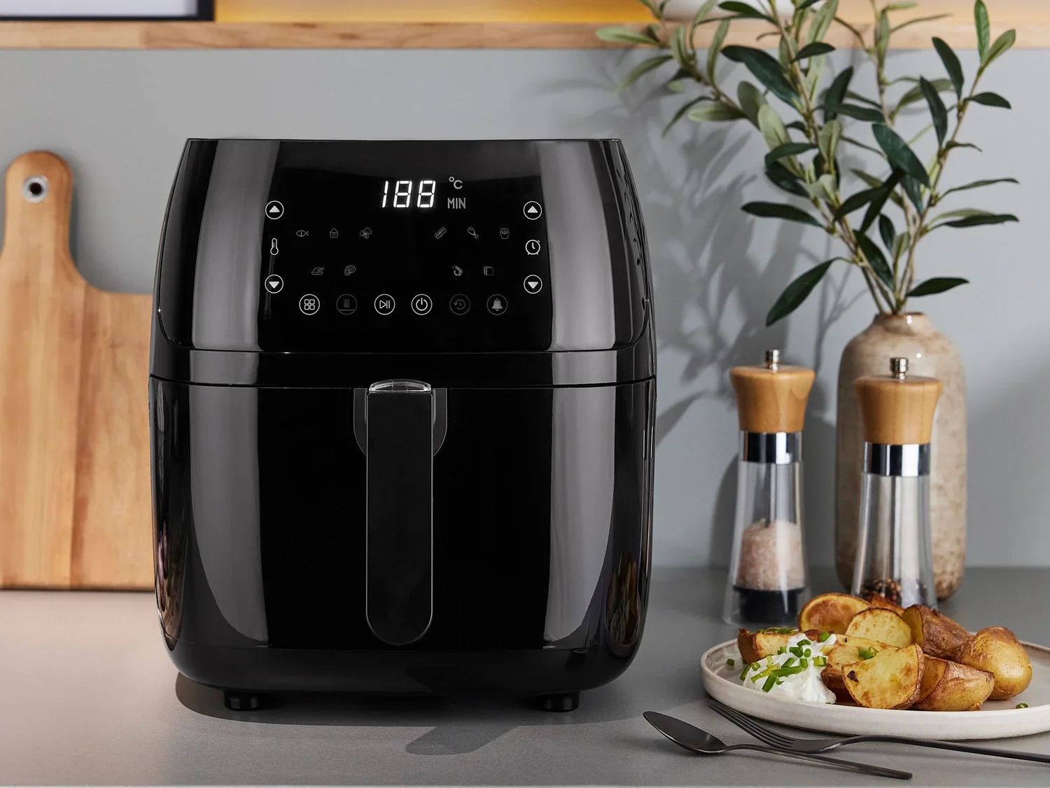 SILVERCREST KITCHEN TOOLS Air fryer numrique XL HG09443/-BS, 2150 W, 5,2 L