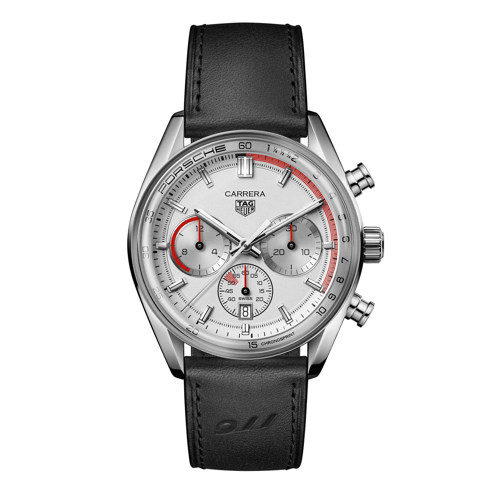 【Super Clone】TAG Heuer Carrera Chronosprint X Porsche Special Edition 42mm Mens Watch Silver CBS2011.FC6529