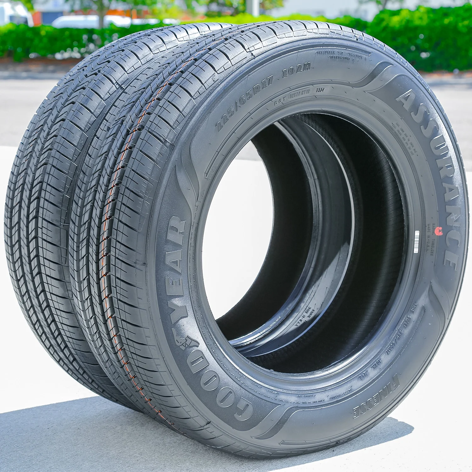 Set of 4 (FOUR) Tires Goodyear Assurance Finesse 225/65R17 102H AS A/S All-Season