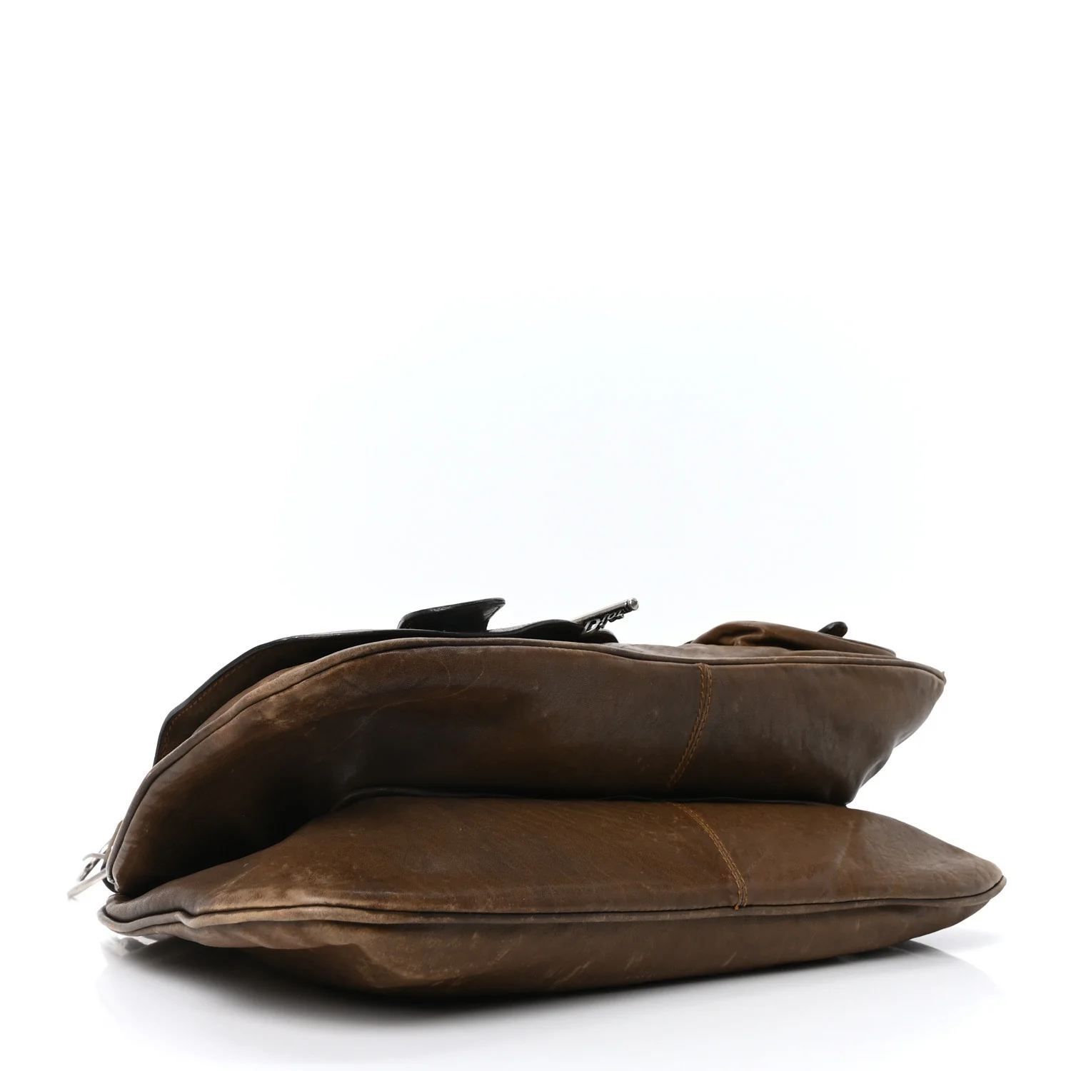 Calfskin Medium Gaucho Double Saddle Bag Brown