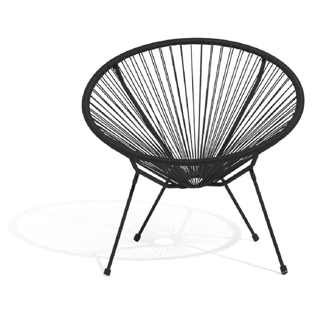 Fauteuil de jardin Urban filaire noir 85xH83x72cm