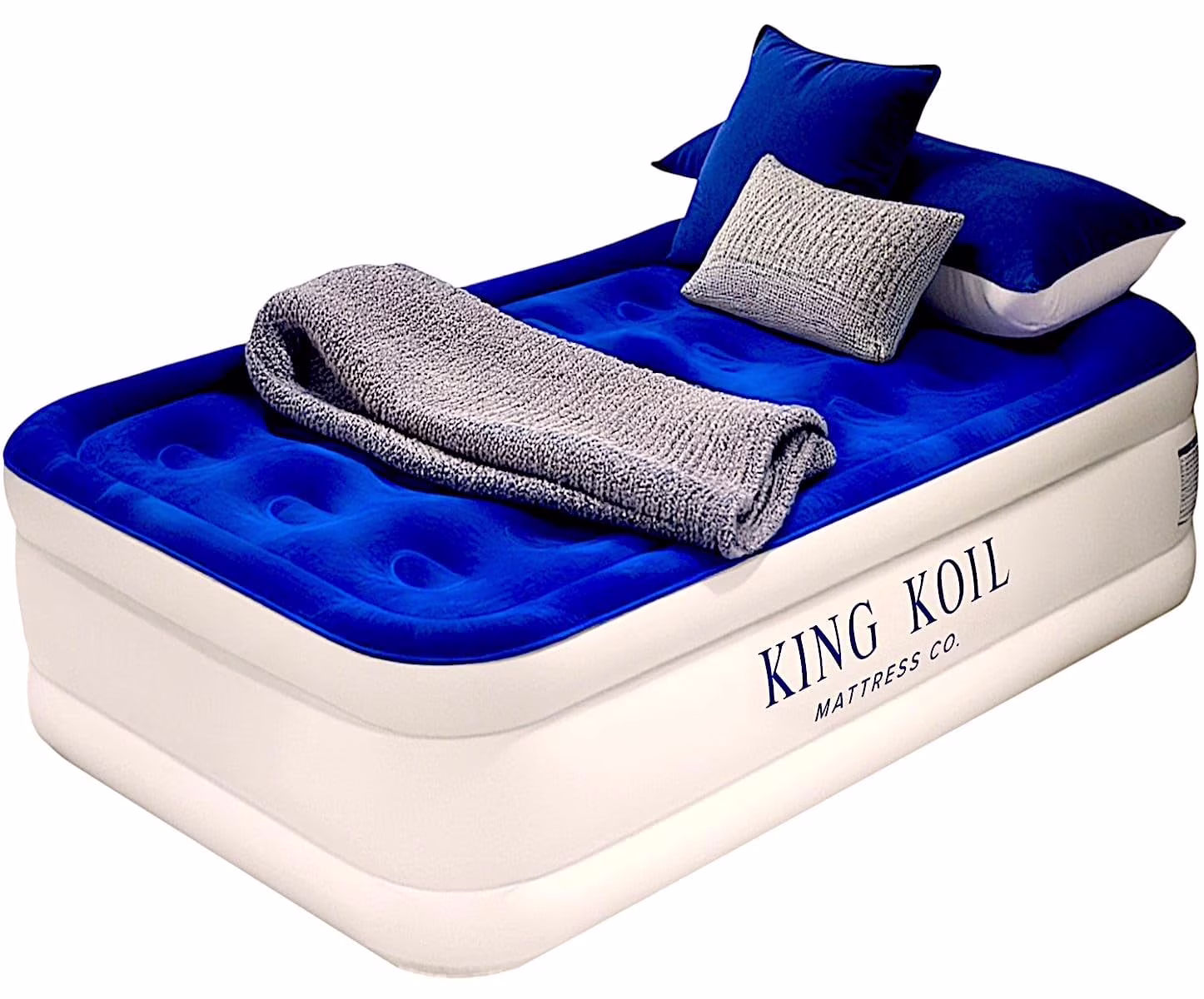 Luxury Twin Air Mattress with Built in High Speed Pump for Camping, Home Guests Twin Size Double High Airbed Luxury Inflatable Blow Up Mattress Waterproof