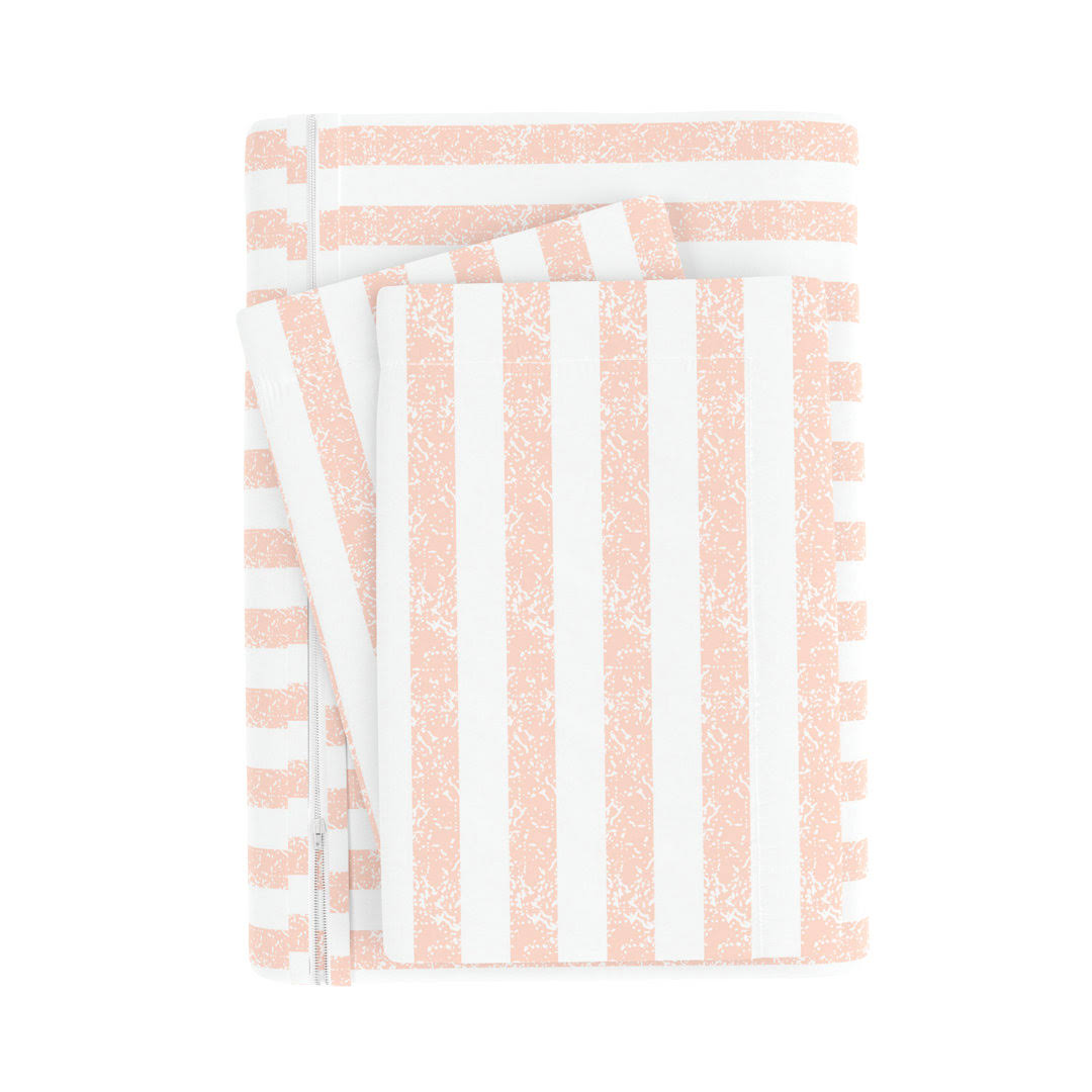 Kiril Puffed Rugged Duvet Cover Set Laurel Foundry Modern Farmhouse Color: Blush, Size: Full/Queen Duvet Cover + 2 Standard Shams
