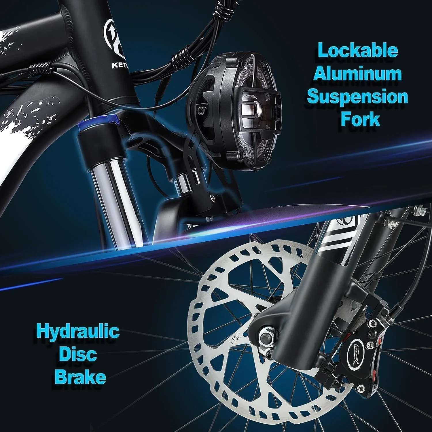KETELES Electric Bike for Adults, Peak 4000W Dual Motor Ebike，26 Fat Tire Electric Mountain bike,  48V 23AH Removable Battery UL 2849.