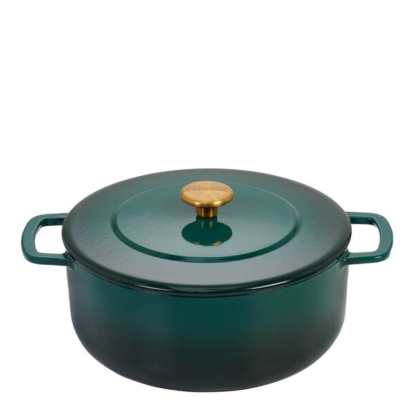Støpejernsgryte 24 cm 3,8L holly green