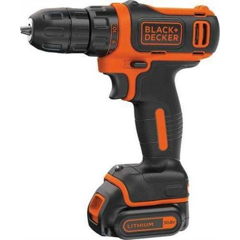 BLACK+DECKER Perceuse À Percussion Sans Fil 18 V - BDCHD18S1KA-QW - 1,5 Ah - 104 Accessoires - Boîte À Outils — vue 1