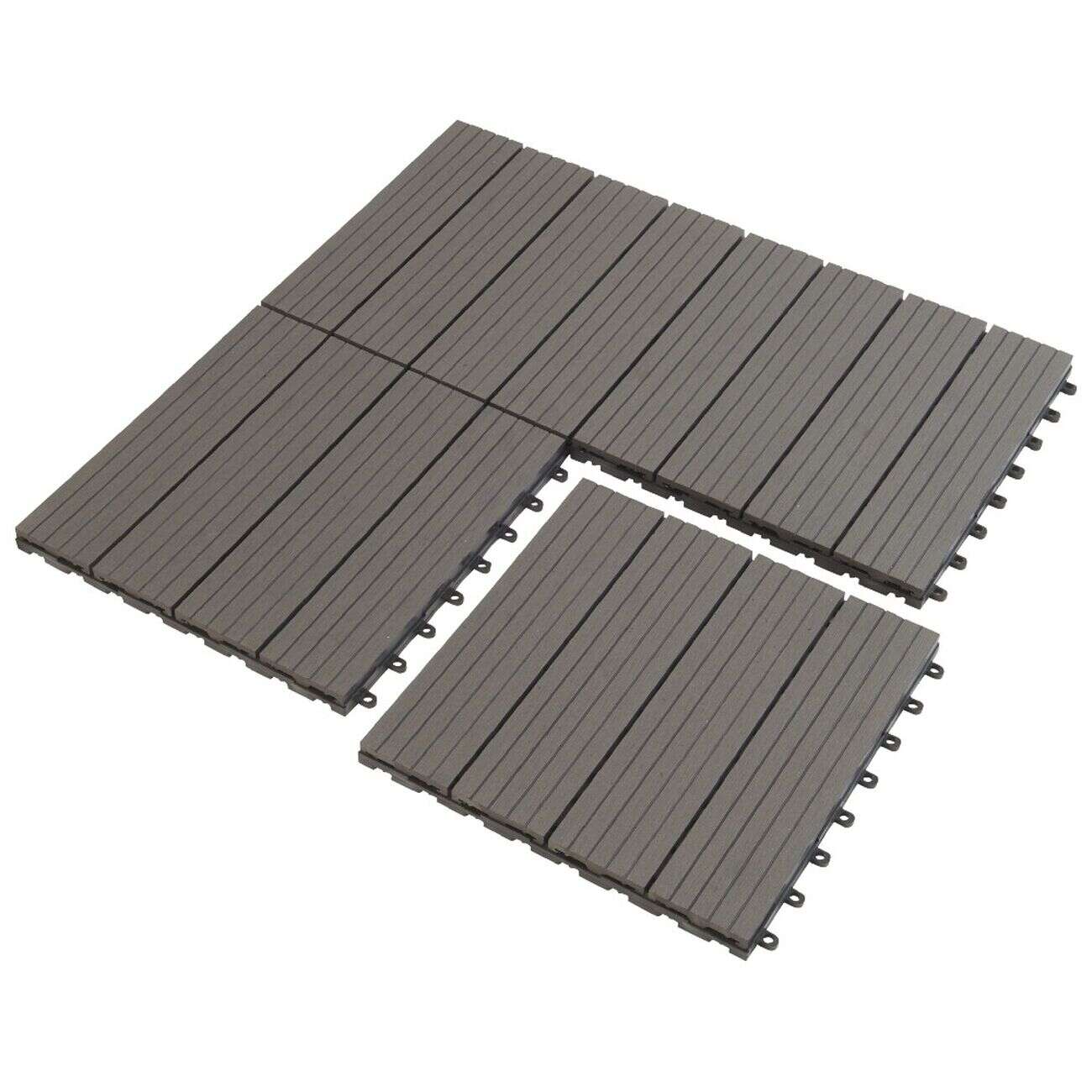 Dalle de jardin clipsable noir x4