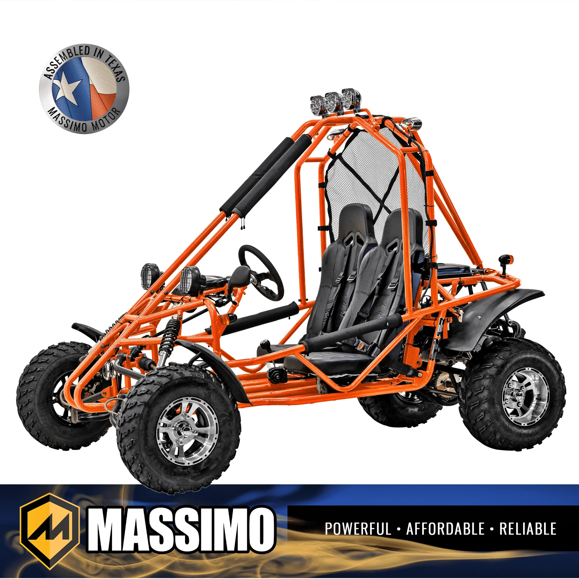 GKA 200 169cc EFI Adult Go Kart with 10HP Engine, 2WD Off-Road Go Cart, Dual Seats, Red(Red) - Image 3