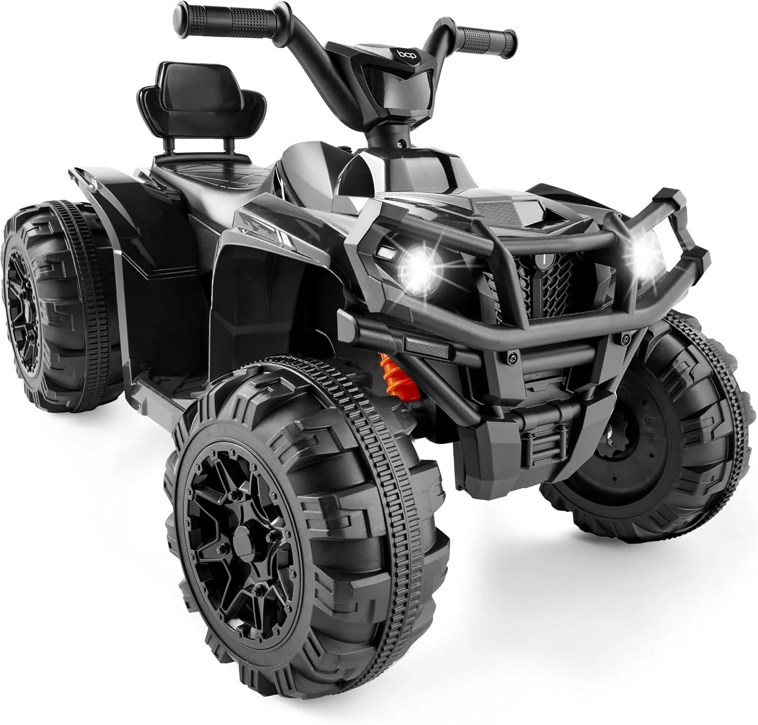 Quad électrique 12 V pour enfants Best Choice Products, véhicule tout-terrain à 4 roues avec audio Bluetooth, vitesse maximale de 3,9 km/h, pneus à crampons, phares LED et radio.