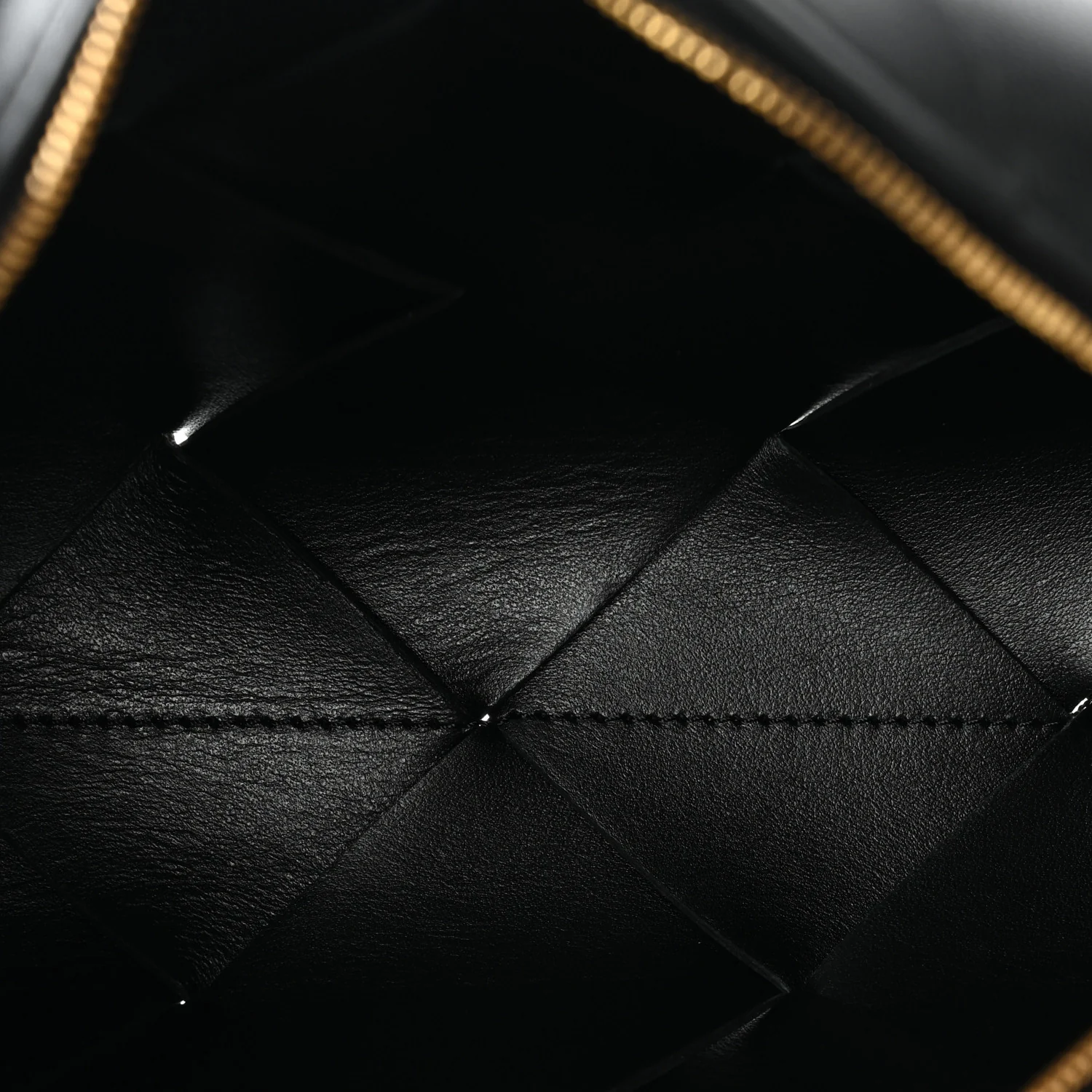 Lambskin Maxi Intrecciato Small Cassette Camera Bag Black