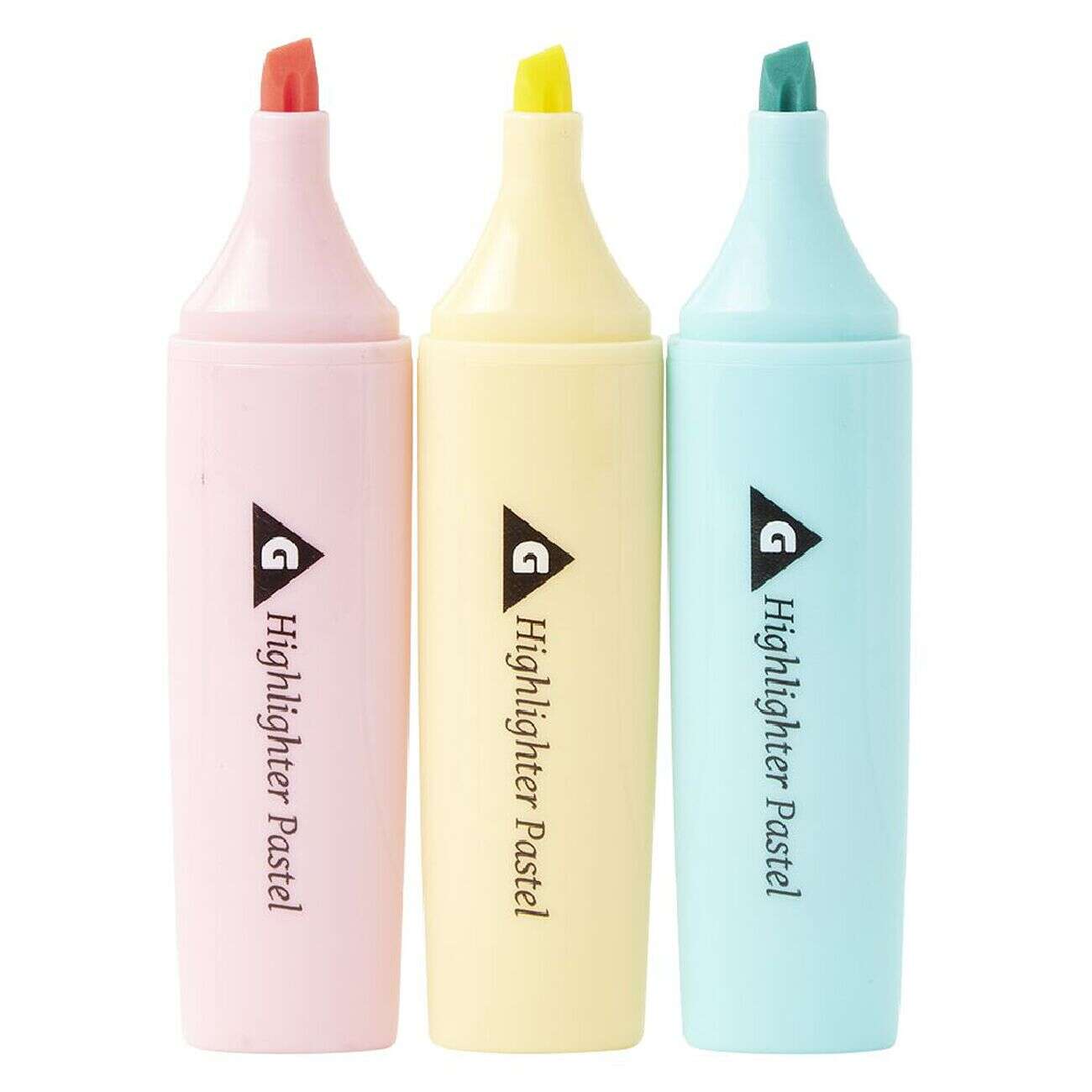 Surligneurs x3 ABS bleu, jaune et rose