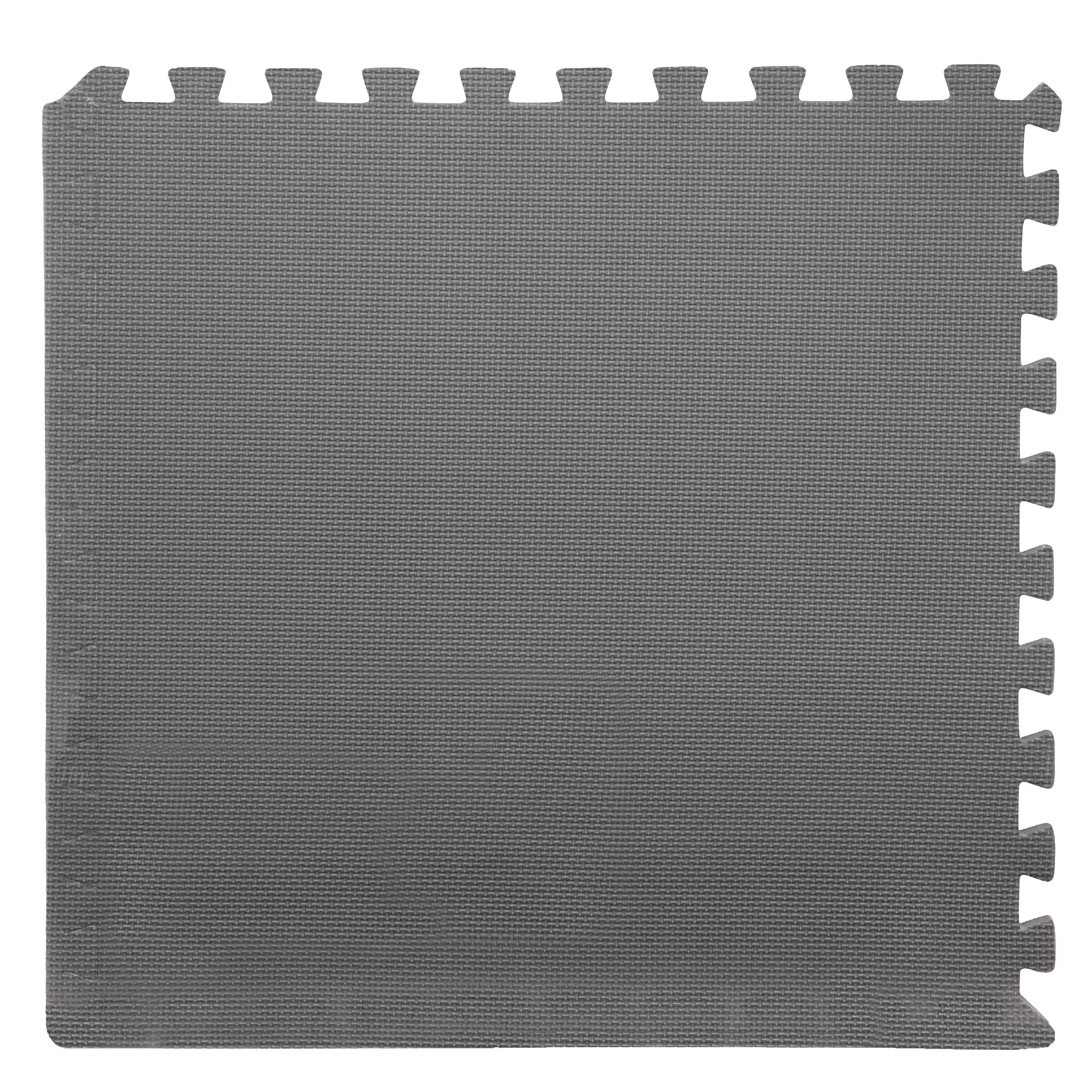 Stalwart Interlocking EVA Foam Exercise Protective Flooring Tiles for Home Gym, Yoga Mat, Workout Equipment, or Child's Play Surface – Set of 6, (Gray)
