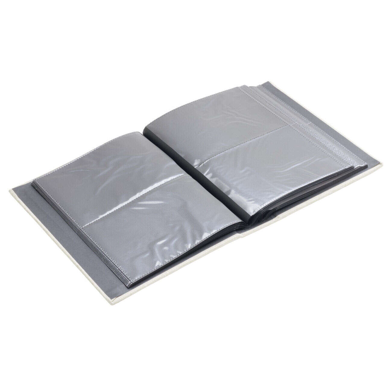 Album photo aspect tissé 23x18xH5,5cm - 2 modèles noir ou beige