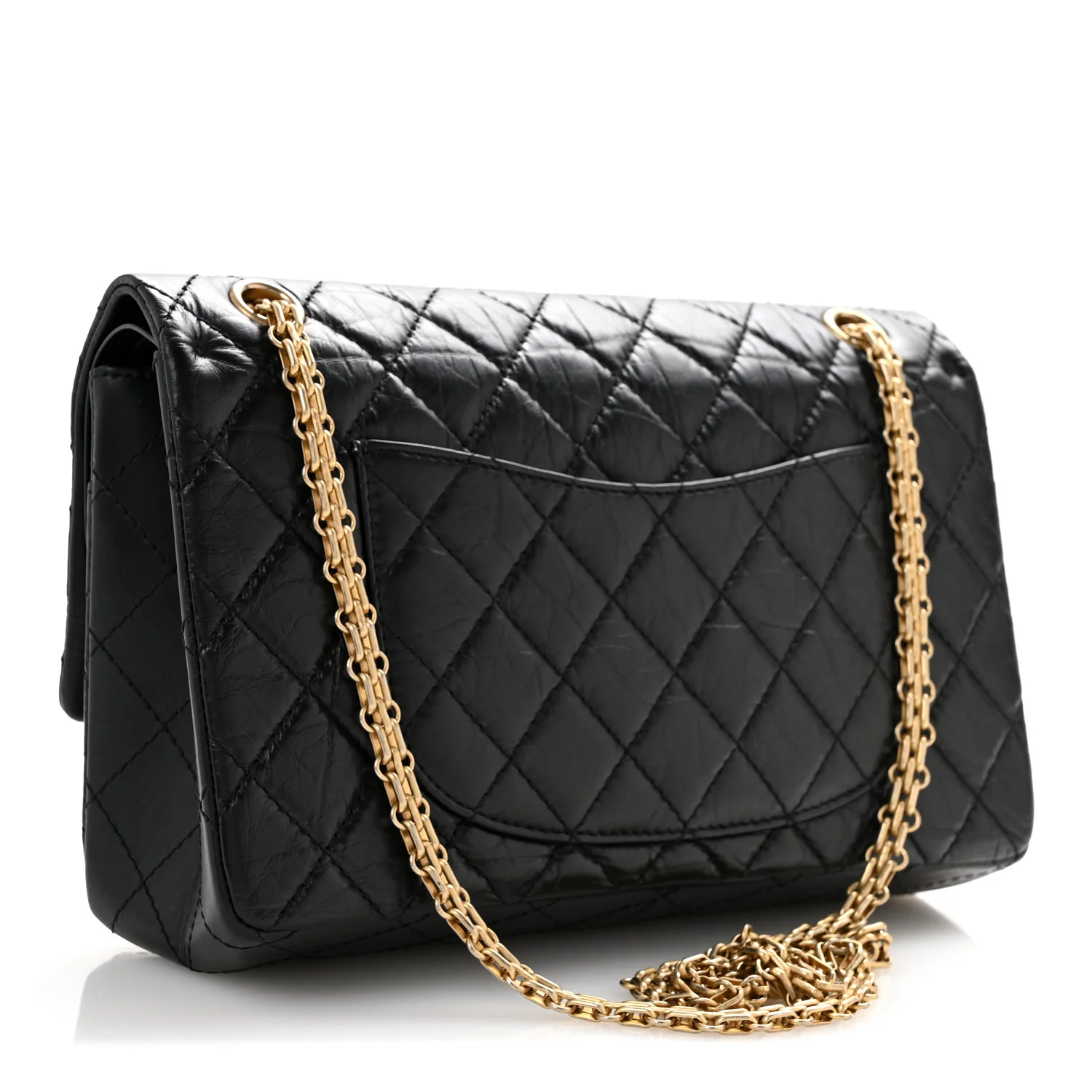 Aged Calfskin Quilted 2.55 Reissue 226 Flap Black