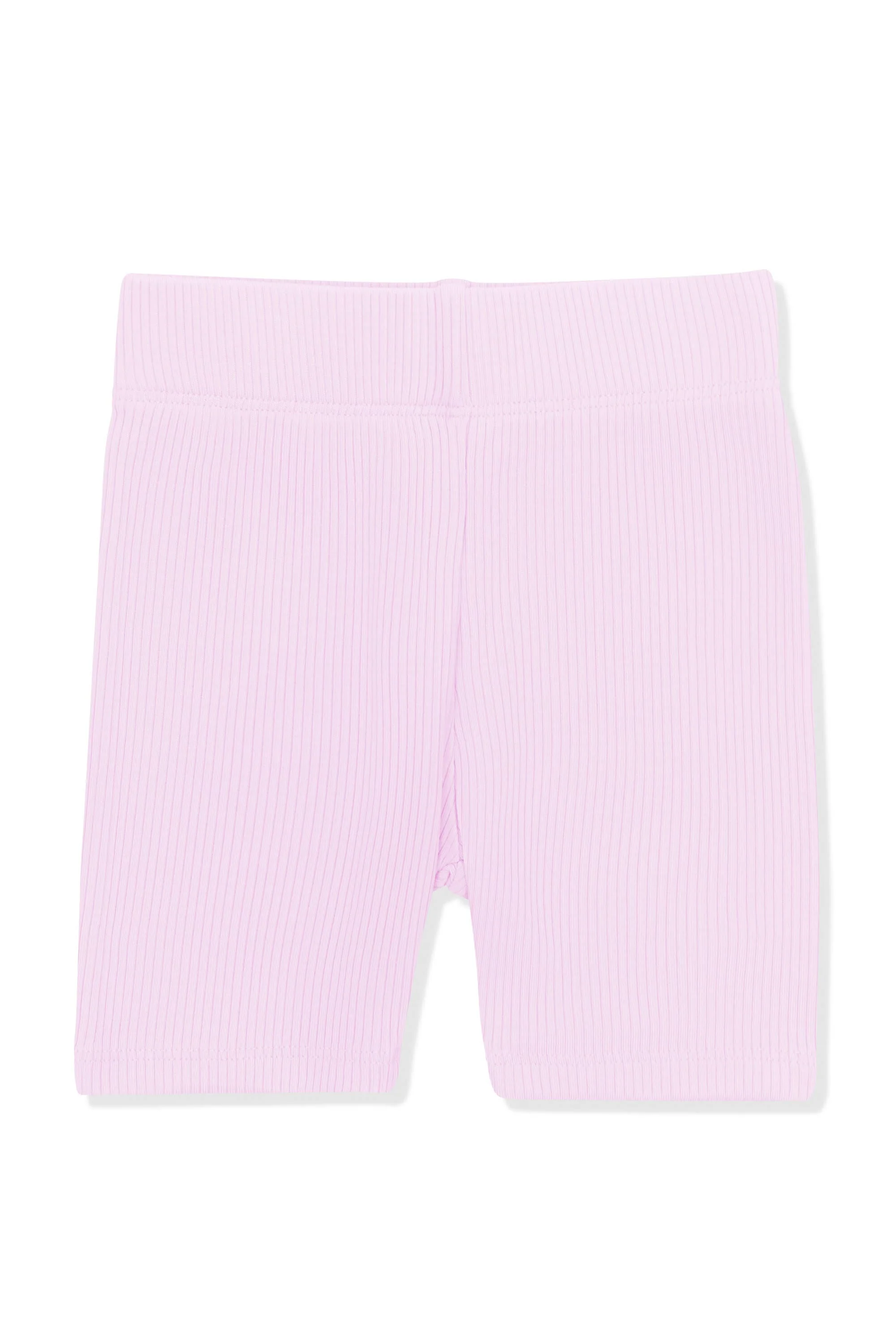 Ribbed Toddler Biker Shorts in Thistle