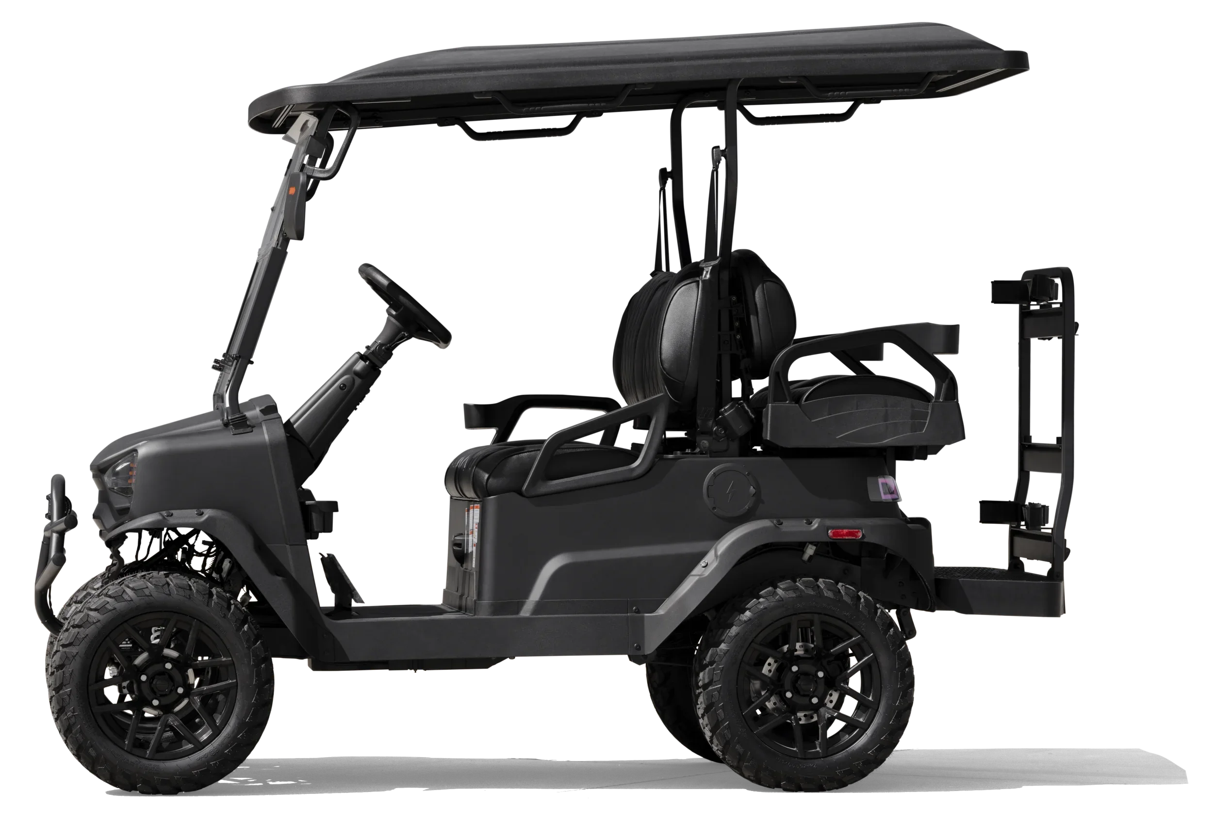 Coleman Powersports CGC2 51.2V Electric Utility Golf Cart, 4-Seater Vehicle Up to 20 MPH & 40 Miles Range, 5kW Motor, LCD Display & Rear Storage, Ages 16 and Up, Matte Black