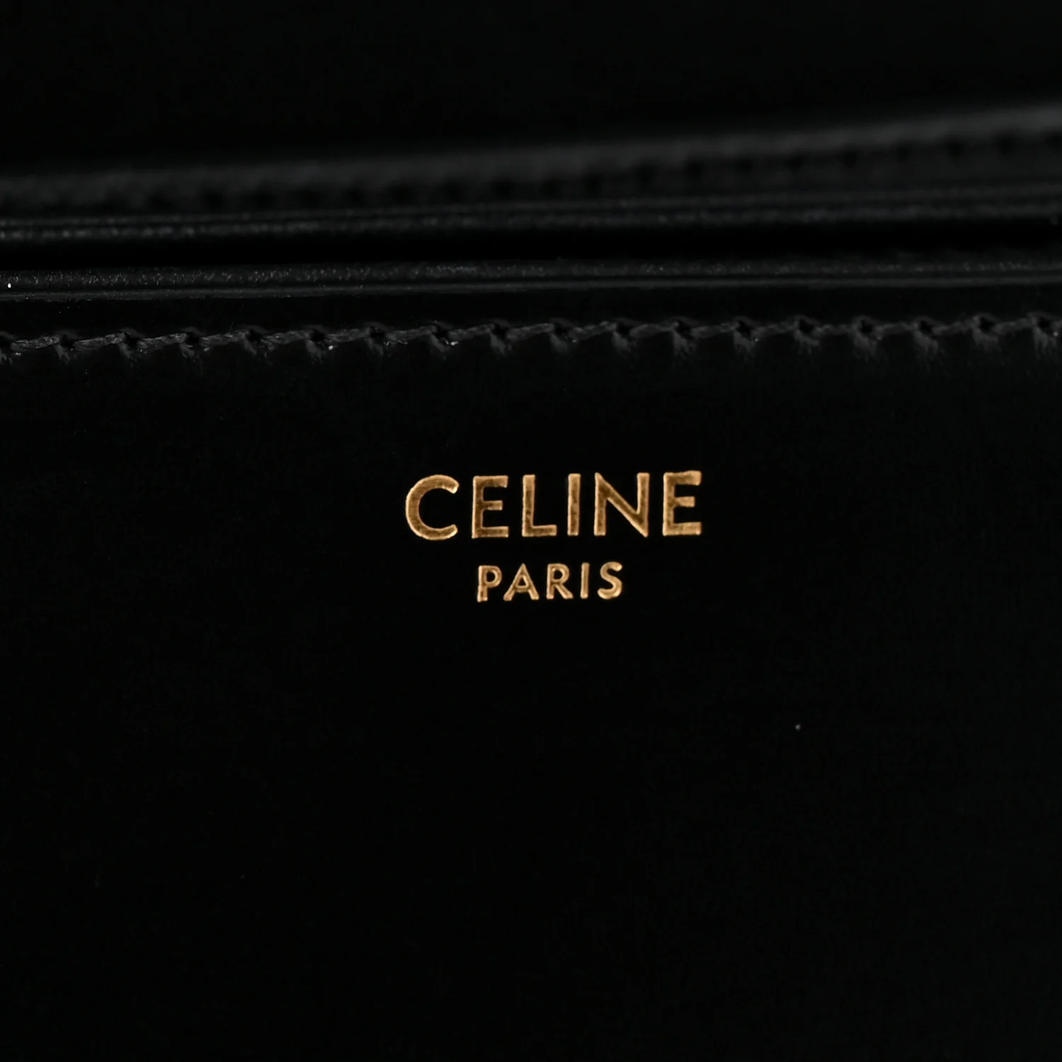 Shiny Calfskin Medium Triomphe Black