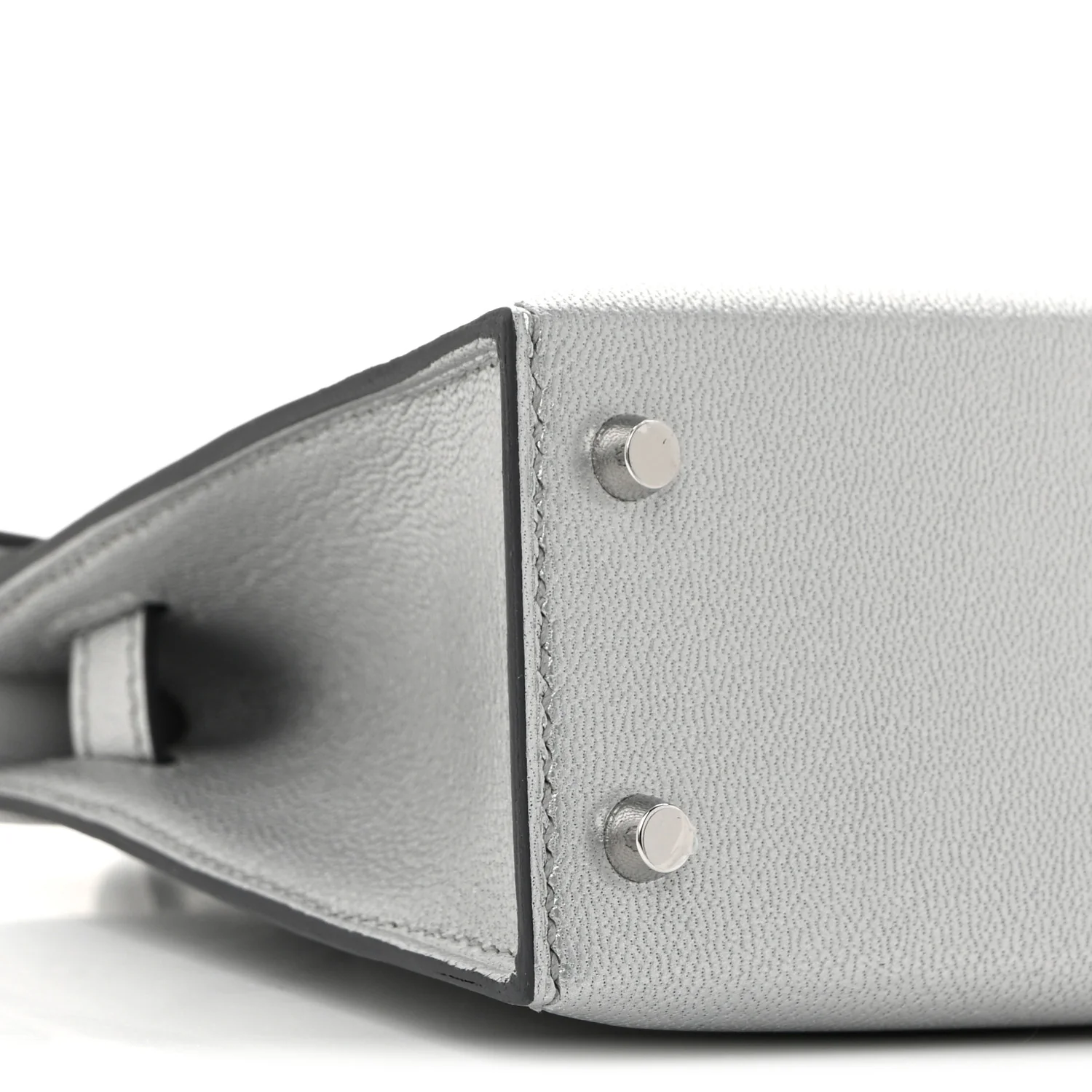 Metallic Chevre Chamkilight Mini Kelly Sellier 20 Argent