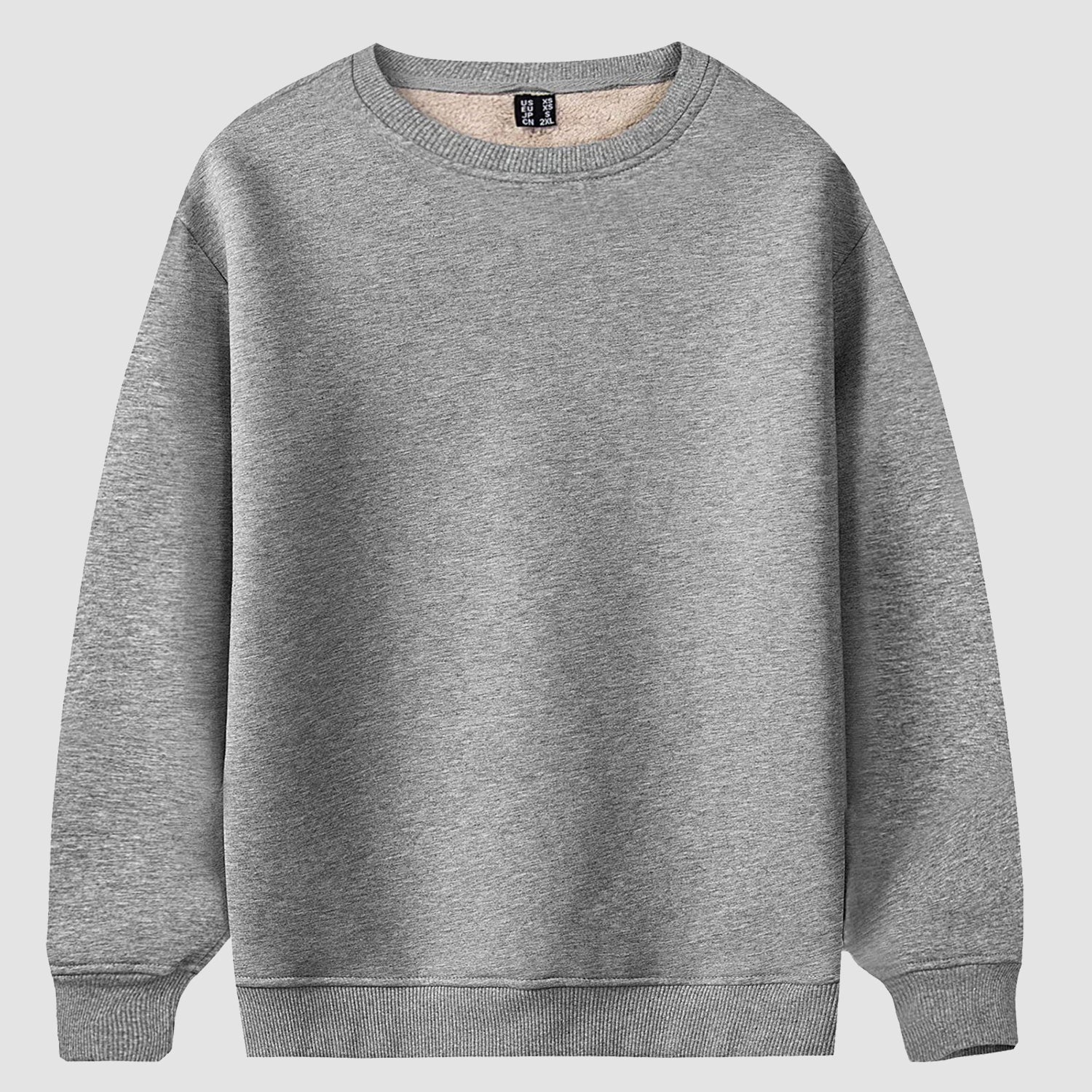 Pulls en polaire doublés pour hommes, hauts basiques, pulls d'hiver chauds à col rond, sous-vêtements