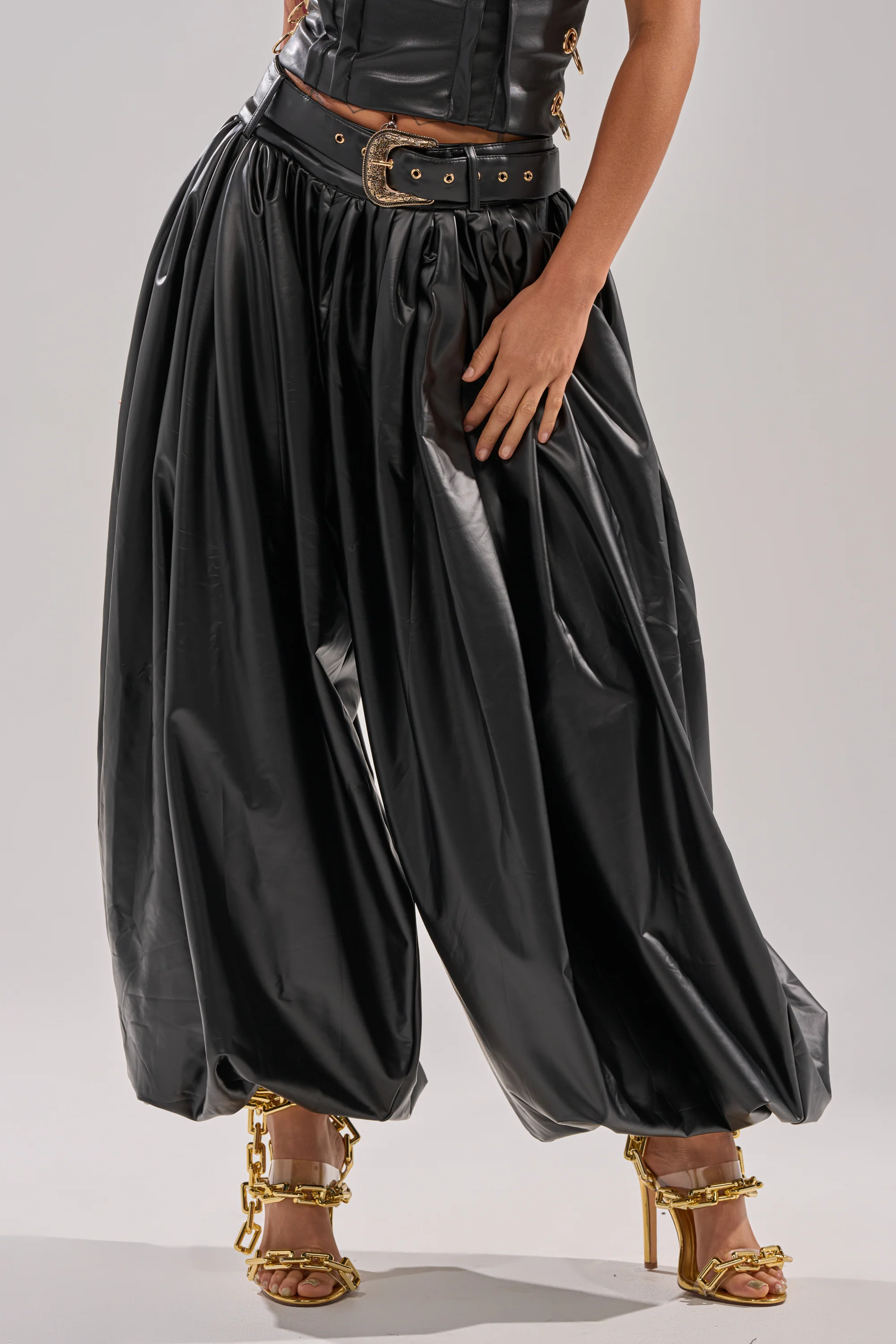 ZONA BALLOON LEATHER TROUSER - Akira Store