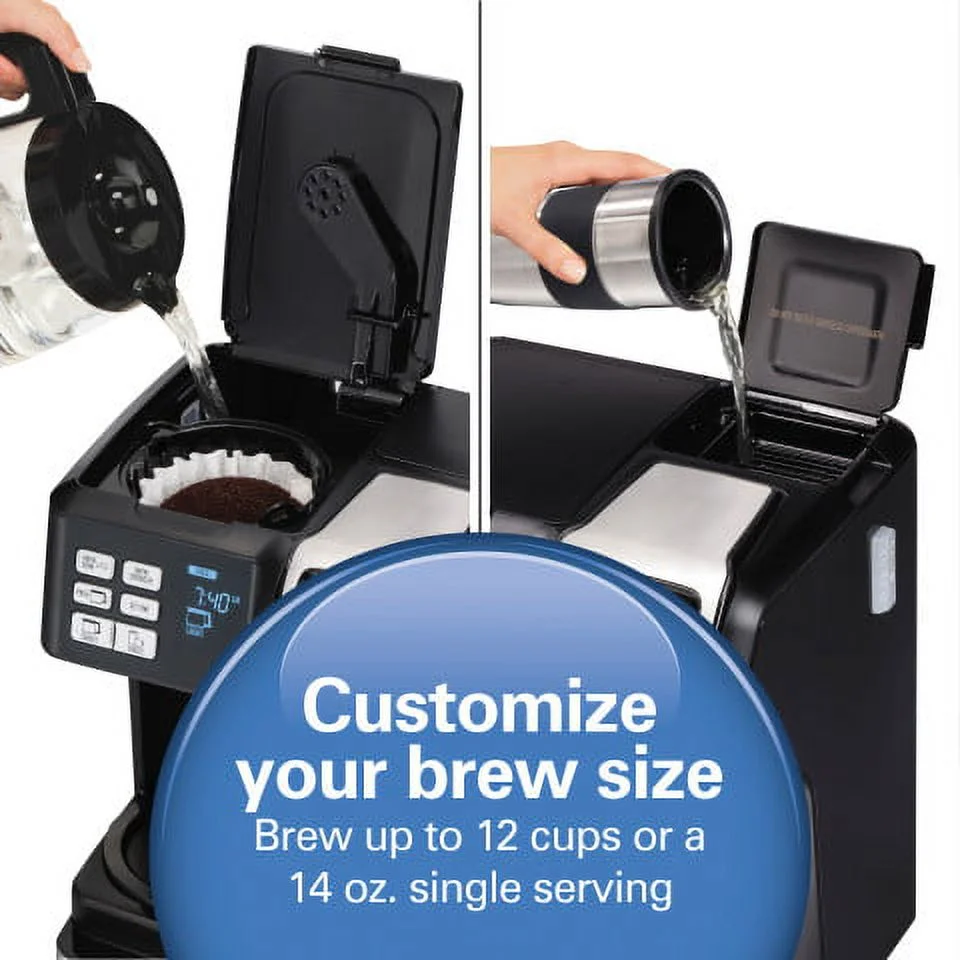 Hamilton Beach Flexbrew Trio Coffee Maker, Single - Serve, Black & Silver, Model 49954