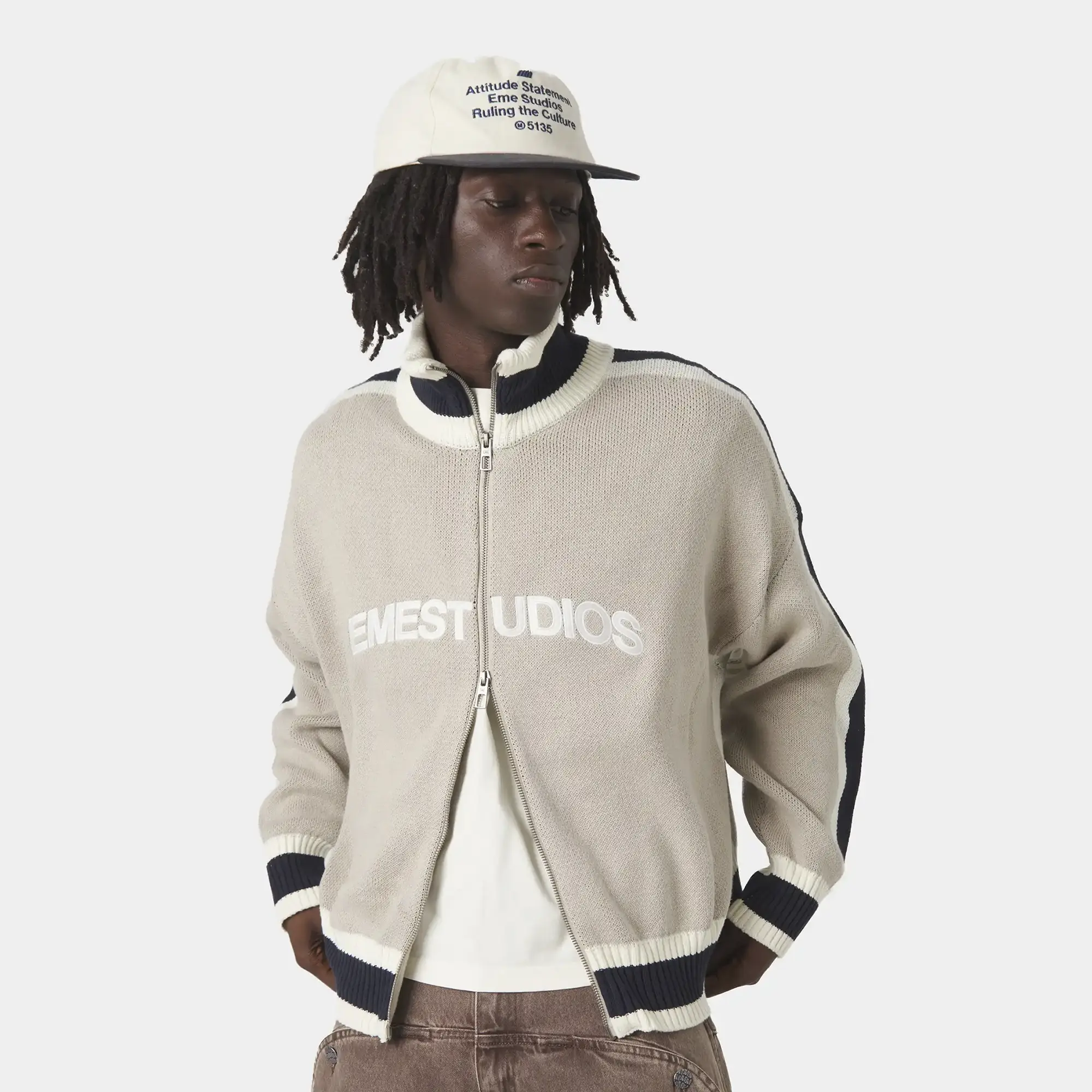 Echellor Off Sand Zipper Knit