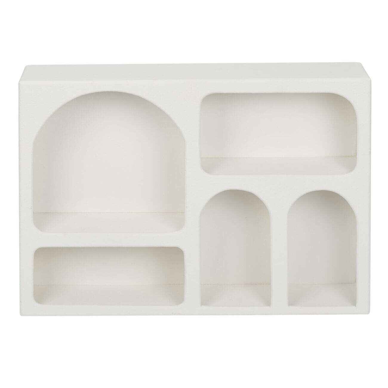 Étagère 5 niches bois blanc 50x9xH34cm