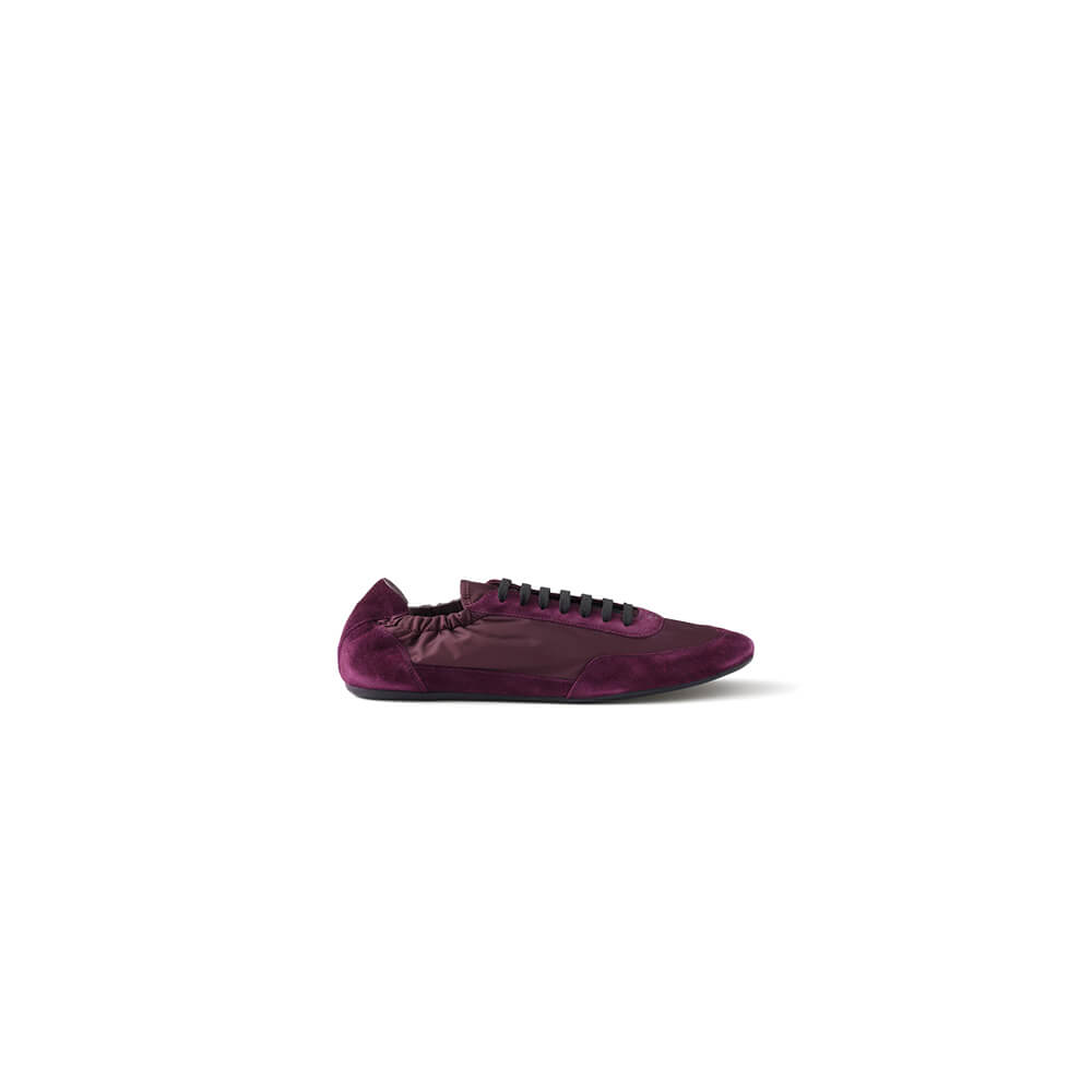 PRADA Collapse Re-Nylon and suede sneakers