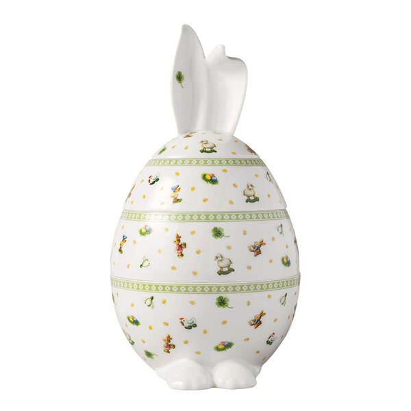 Easter Delight dekorasjonsegg 30 cm hvit/grønn